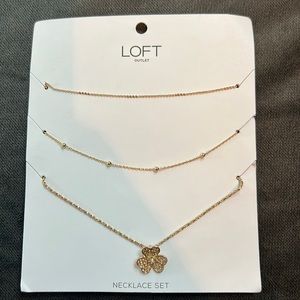 Loft Outlet Clover Necklace Set